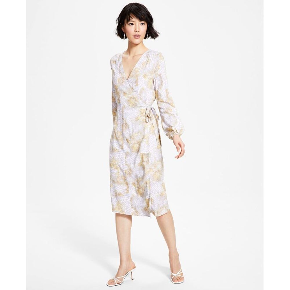 Tinsel Petite Midi Wrap Dress - Picture 3 of 4